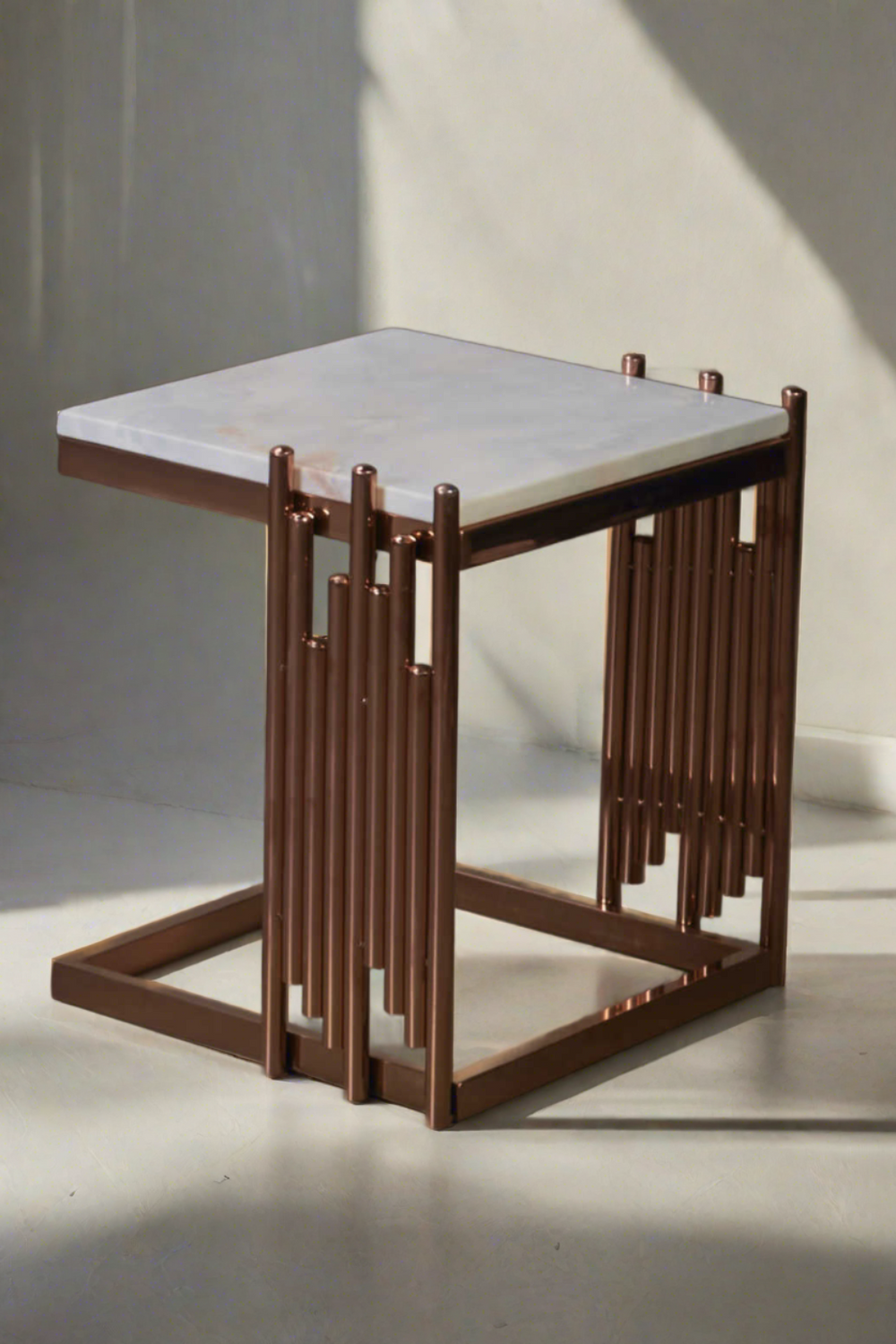 Marmol - Marble and Metal Side Nesting Table