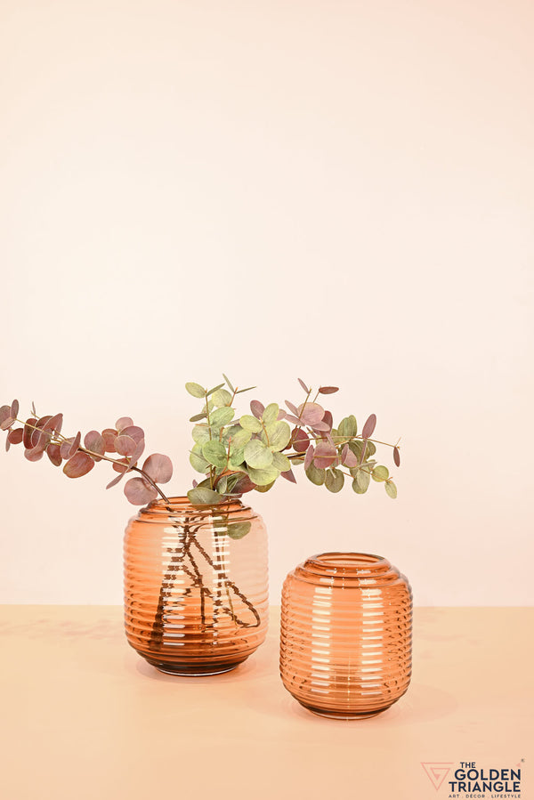 Allure Glass Vase - Amber