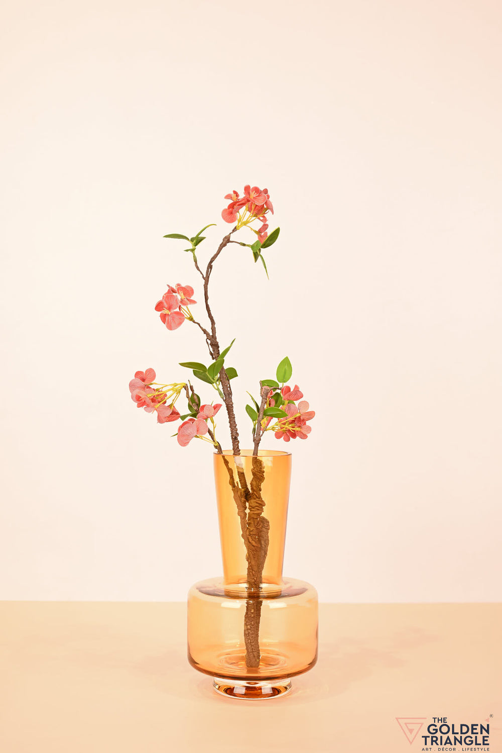 Ombra Glass Vase - Amber