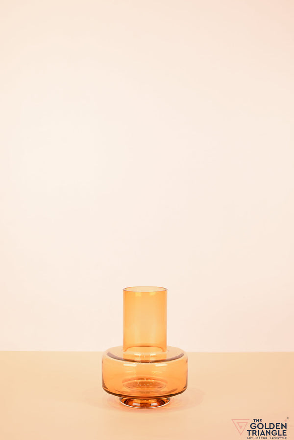 Zeal Glass Vase - Amber