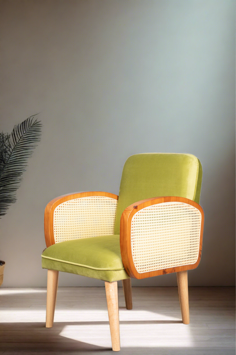 Baxter Rattan Chair - Green