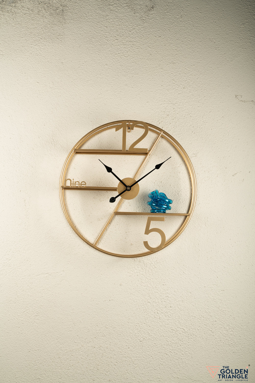 Gaia Metal Wall Clock - Gold - 24"