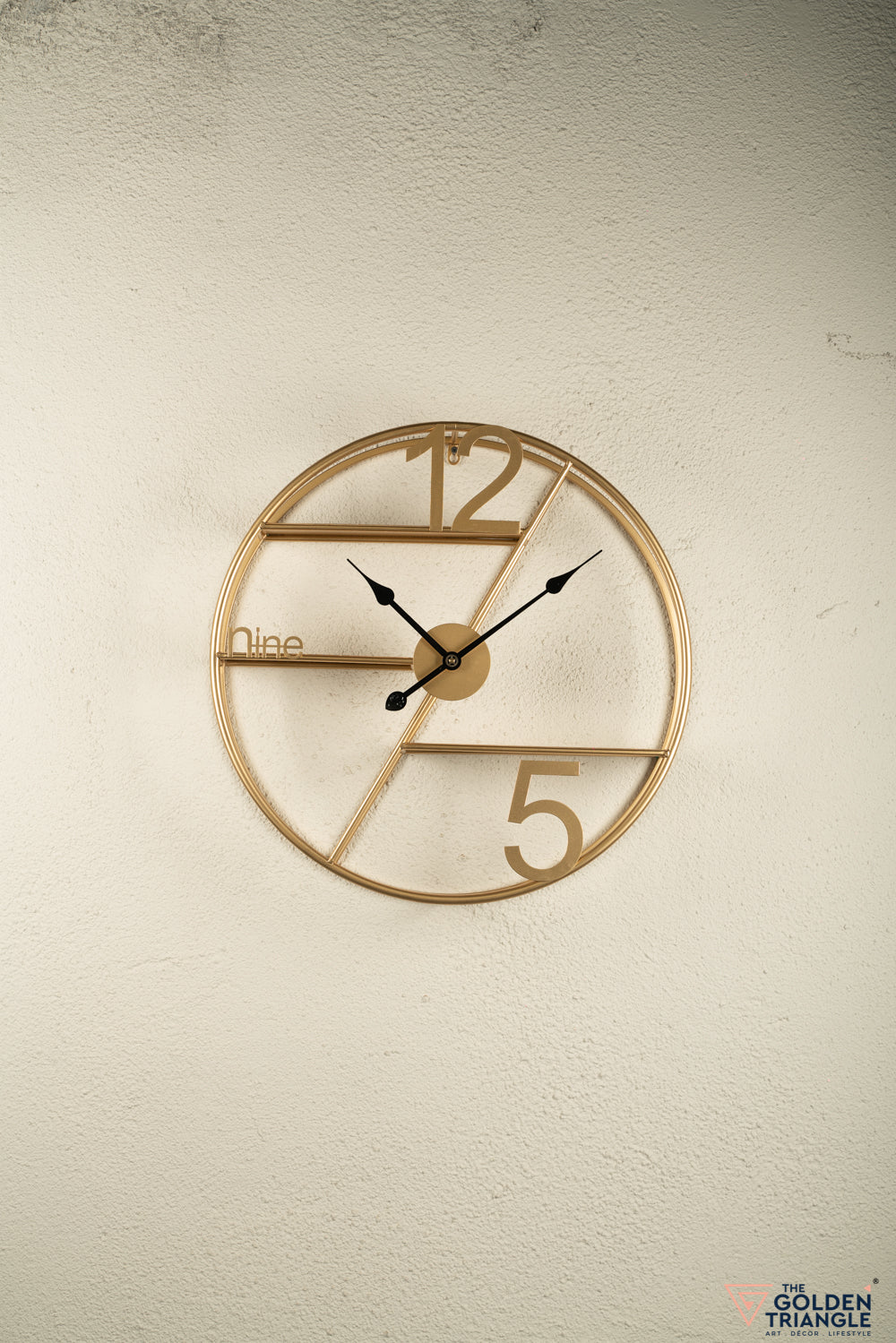 Gaia Metal Wall Clock - Gold - 24"