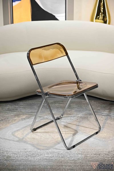 Acrylic foldable chair with stainless steel
