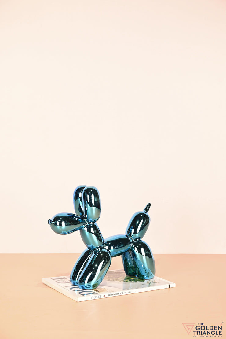 Bubbles - Electroplated Balloon Dog Artefact - Blue