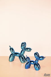 Bubbles - Electroplated Balloon Dog Artefact - Blue