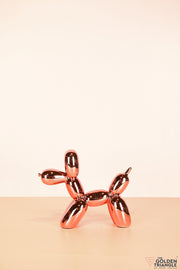 Bubbles - Electroplated Balloon Dog Artefact - Pink
