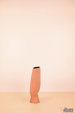 Yukata Ceramic Vase - Rust
