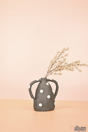 Yumi Short Ceramic Vase - Black