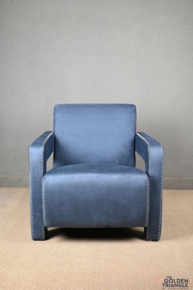 Blue and 2025 white accent chair