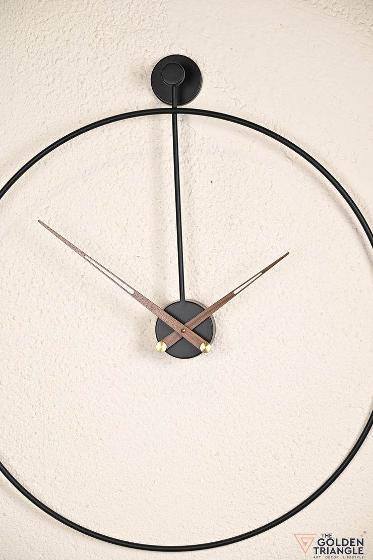 Belso Metal Wall Clock - Black - 20"