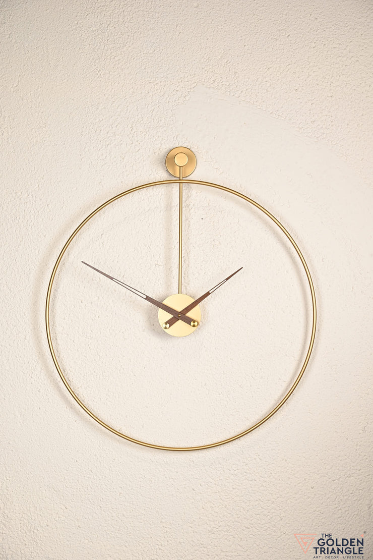 Gold Metal Wall Clock - 20"