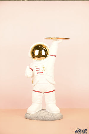 Apollo - 3 Ft Astronaut holding a Tray - Gold