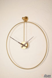 Belso Metal Wall Clock - Gold - 20"