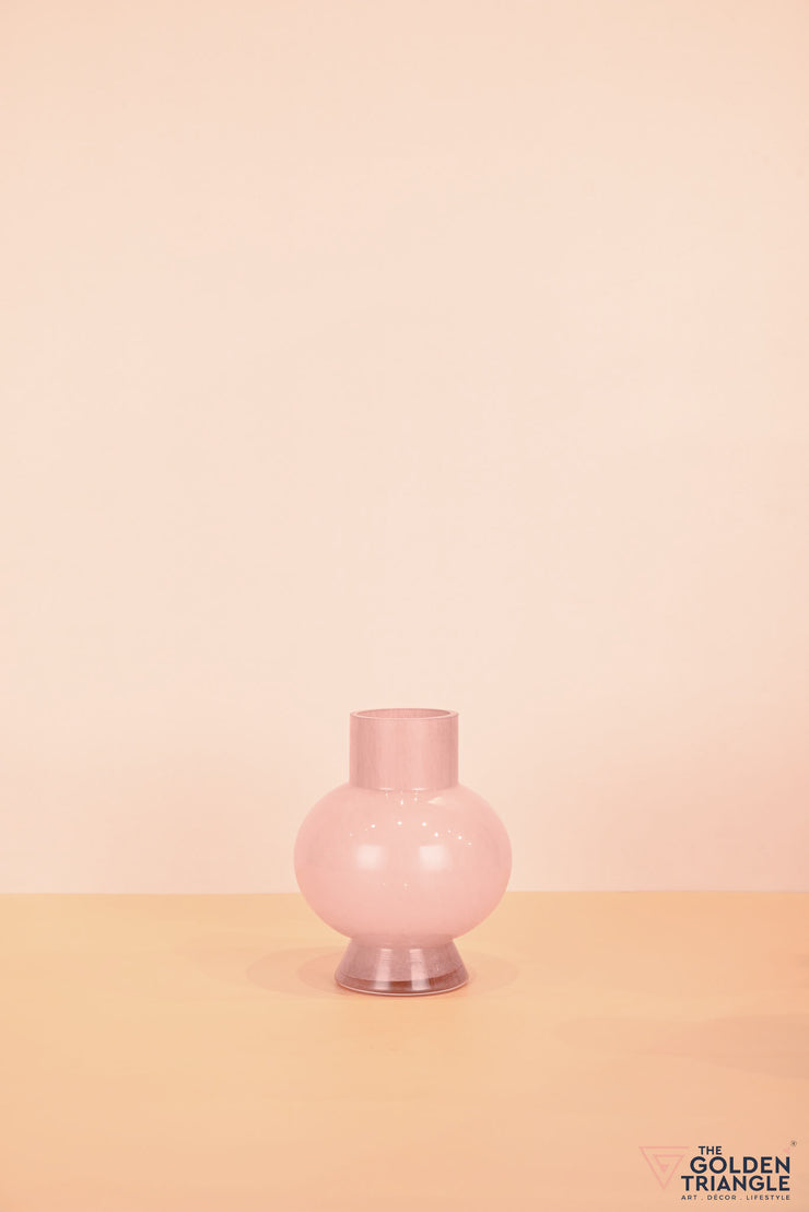 Seraphina Belly Glass Vase - Baby Pink