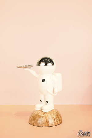Astrojive on the Moon holding a Tray - Silver