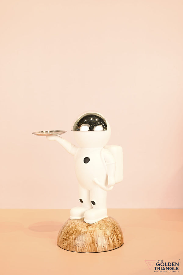 Astrojive on the Moon holding a Tray - Silver