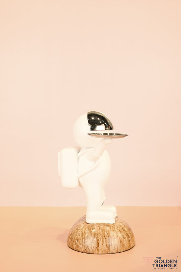 Astrojive on the Moon holding a Tray - Silver