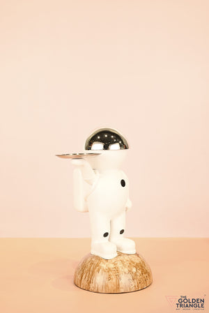 Astrojive on the Moon holding a Tray - Silver