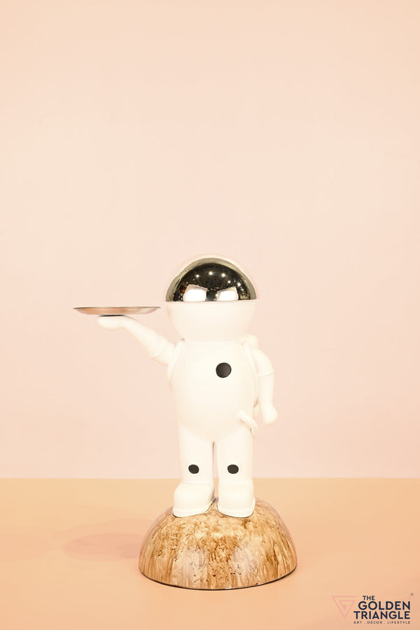 Astrojive on the Moon holding a Tray - Silver
