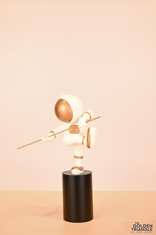Kung Fu Astronaut with a stick