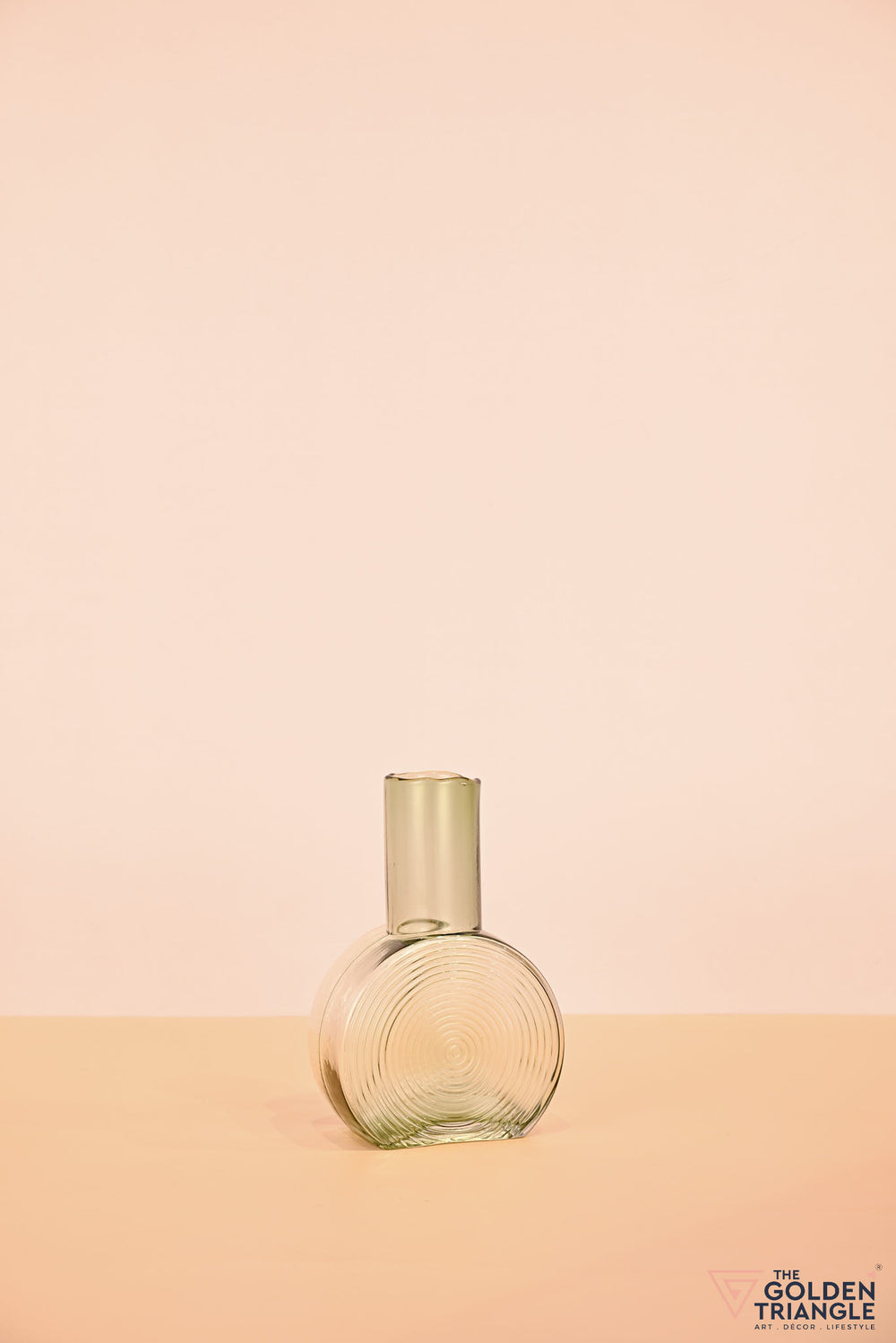 Delphie Circular Glass Vase - Green