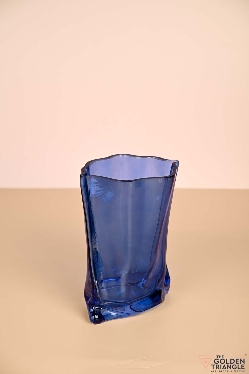 Edge Glass Vase - Royal Blue
