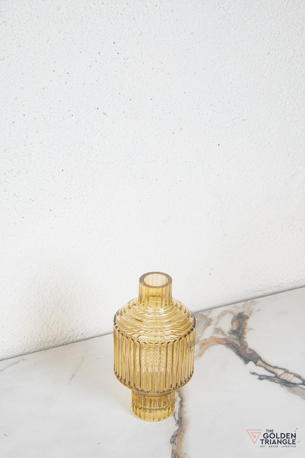 Cael Glass Vase - Yellow