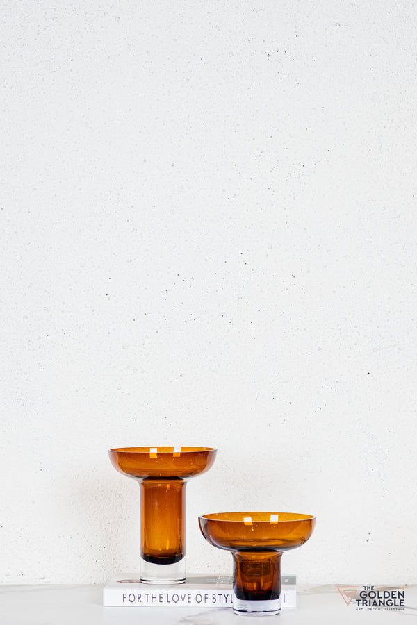 Sogno Glass Vase - Amber