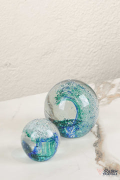 Moderna Crystal Orb Tabletop Decor - Blue