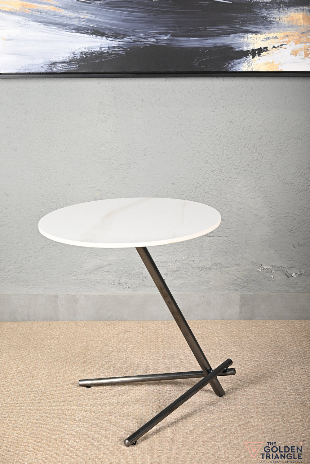 Axel Side Table - White & Black