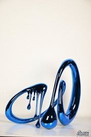 Dreamwaltz Electroplated Abstract Sculpture - Blue - XL