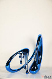 Dreamwaltz Electroplated Abstract Sculpture - Blue - XL