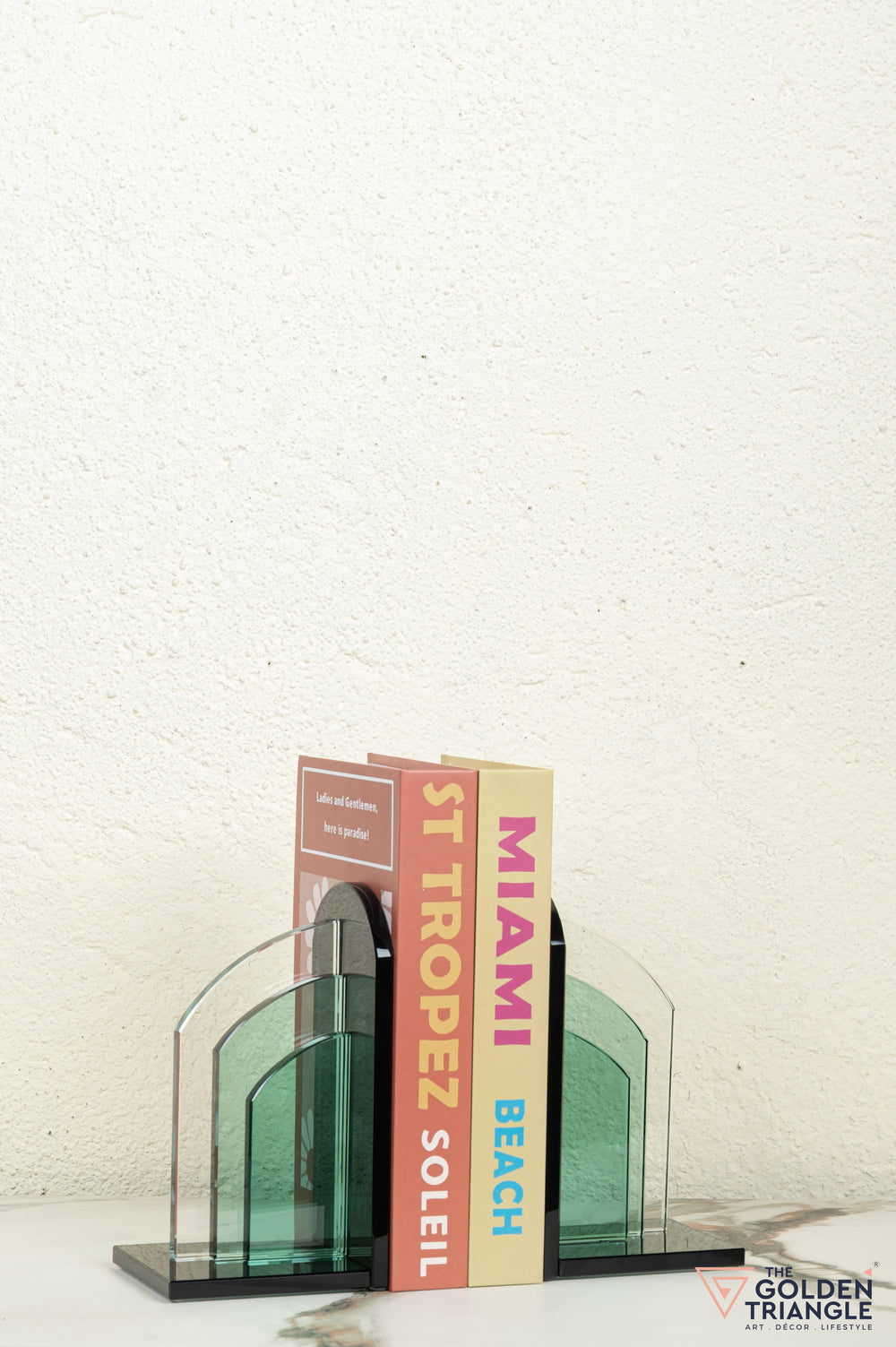 Zolo Crystal Bookend - Green