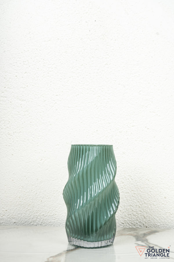 Aster Glass Vase - Green
