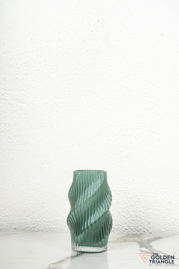 Aster Glass Vase - Green