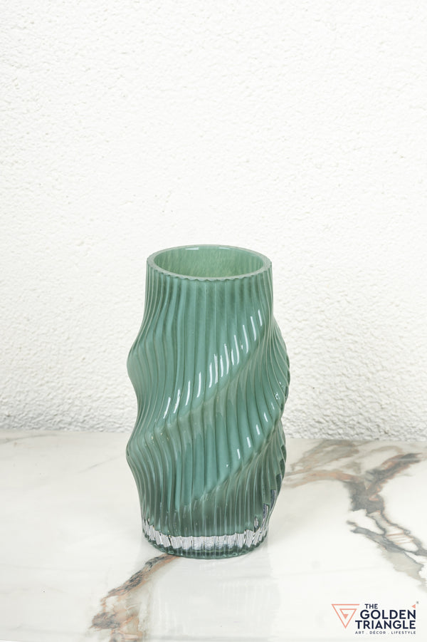 Aster Glass Vase - Green
