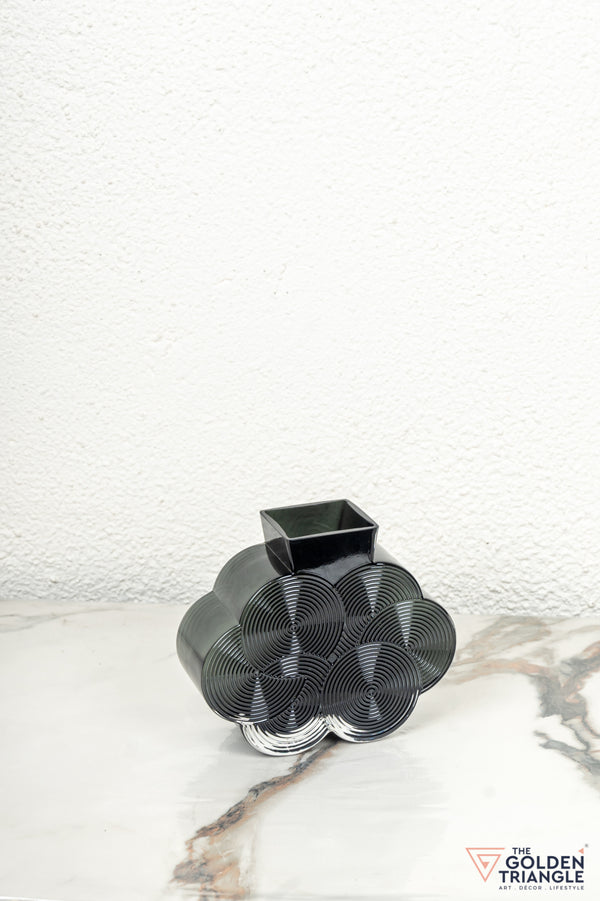 Prism Glass Vase - Smoke