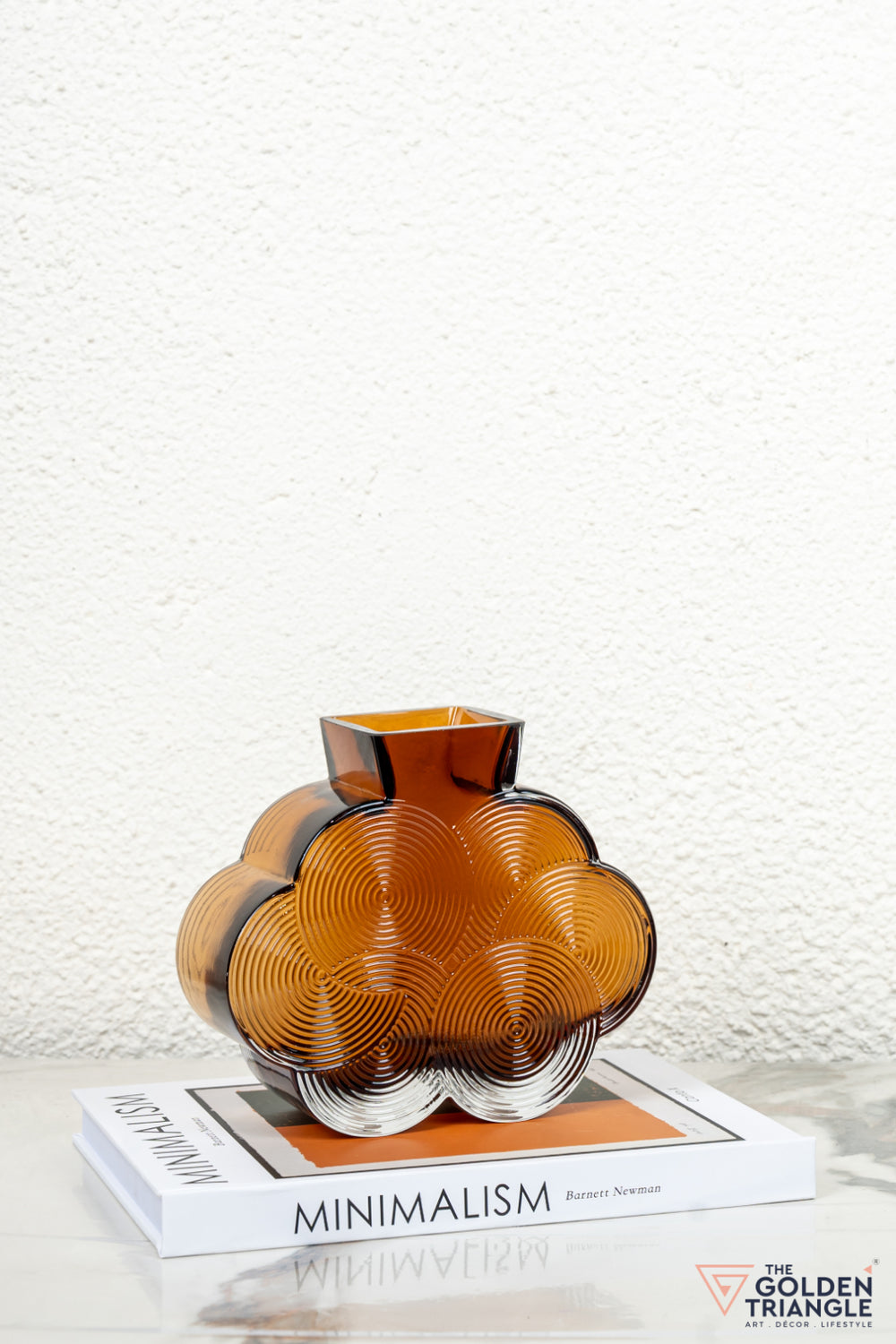Prism Glass Vase - Amber