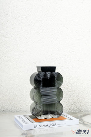 Prism Glass Vase - Smoke - Medium