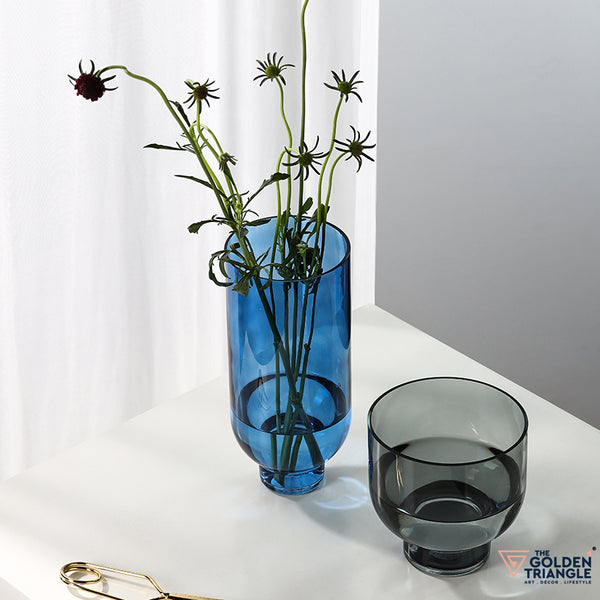 Demy Glass Vase - Blue