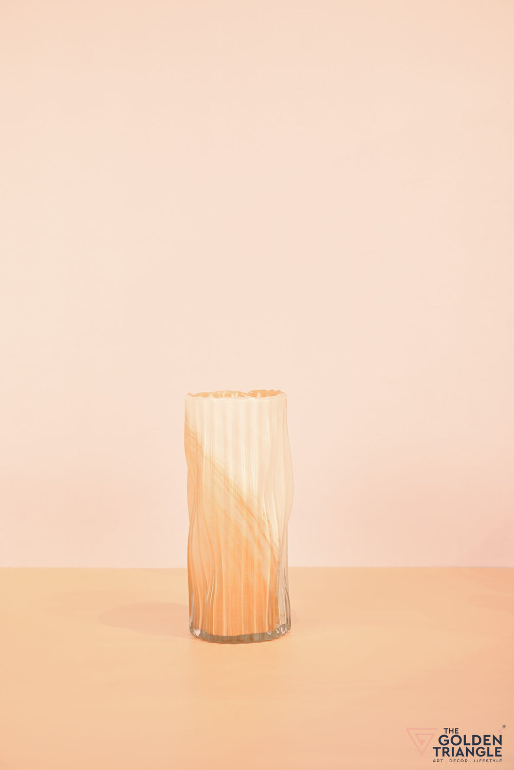 Maisie Cylindrical Glass Vase - Big - Yellow