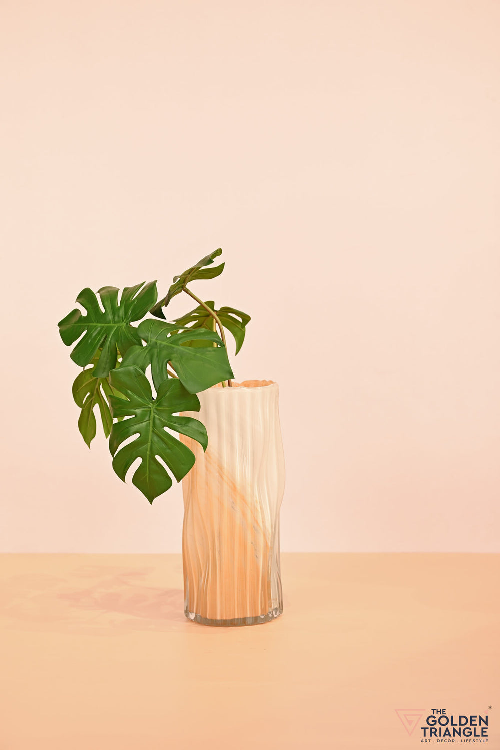 Maisie Cylindrical Glass Vase - Big - Yellow