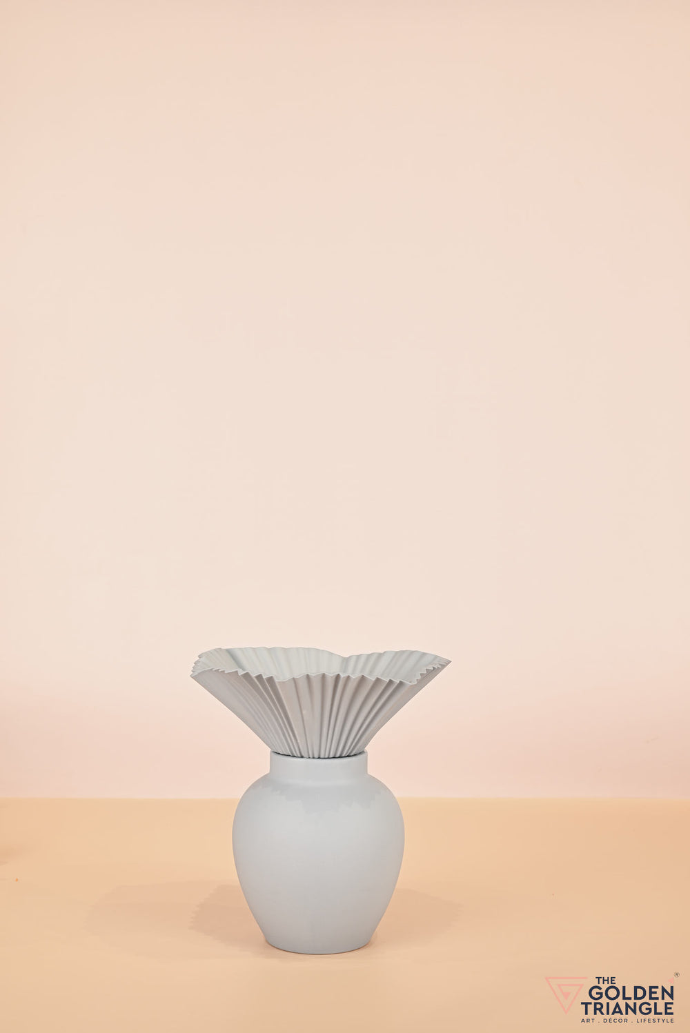 Floral Blossom Porcelain Vase - Powder Blue