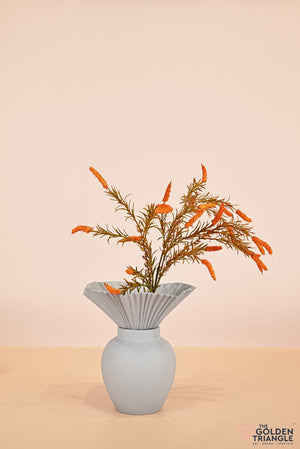 Floral Blossom Porcelain Vase - Powder Blue