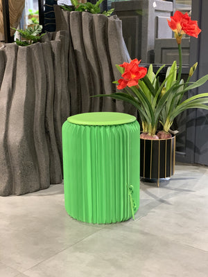 Nadide Foldable Cardboard Pouffe Green