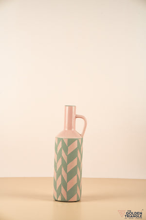 Akio Ceramic Bottle Vase - Pink