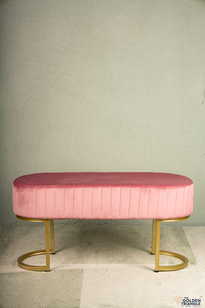 Gwen Suede Bench - Pink