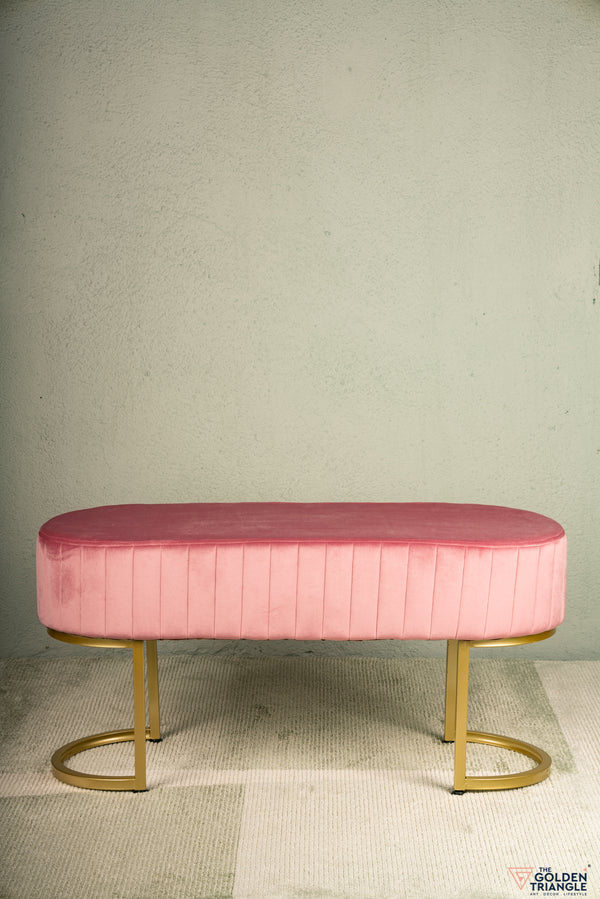 Gwen Suede Bench - Pink