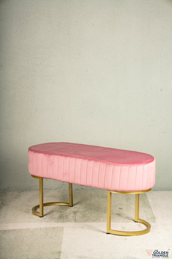 Gwen Suede Bench - Pink